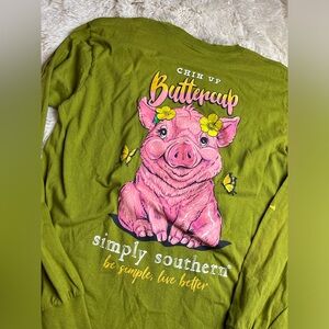Simply Southern Chin Up Buttercup Long Sleeve